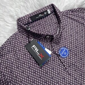 Ralph Lauren RLX Shirt Men's Large Golf Polo Stretch Wicking All Over Print New!